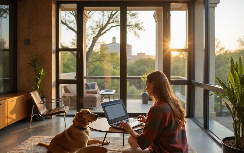 Dog owner uploading vaccination records to a pet screening profile