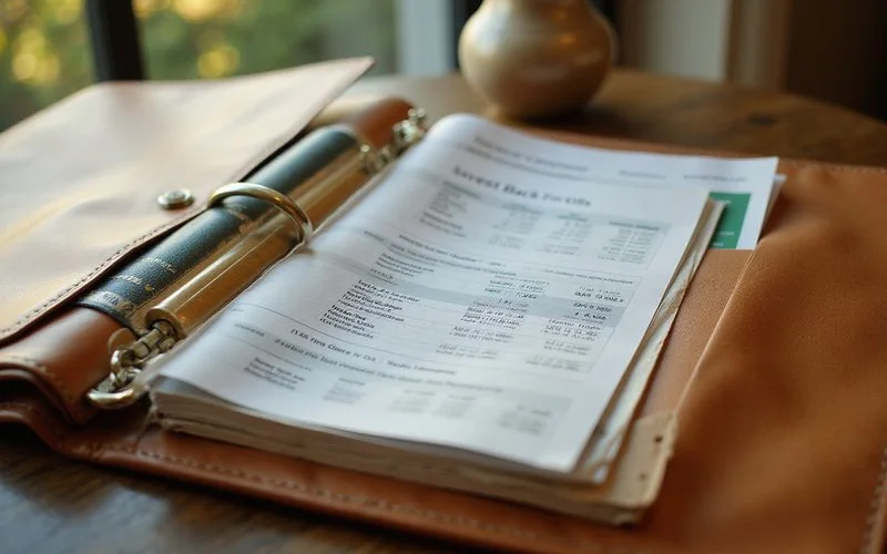 Bank and investment statements organized for an asset-based application