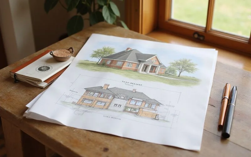 Side-by-side studio and 1BR floor plan sketch
