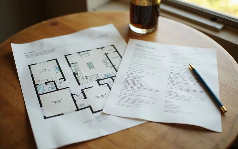 Two floor plans compared side by side with rent and concession notes