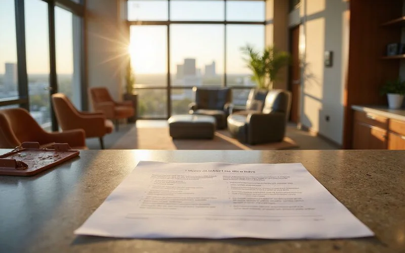 Screening criteria sheet with highlighted income and credit rules