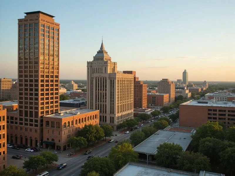 Congress Avenue skyline from a balcony