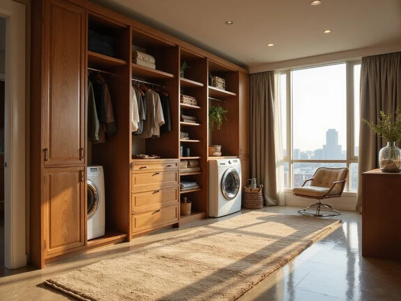 Walk-in closet and laundry
