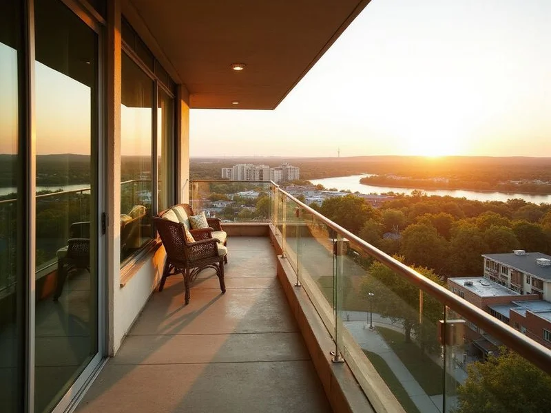 South-facing balcony above the tree line