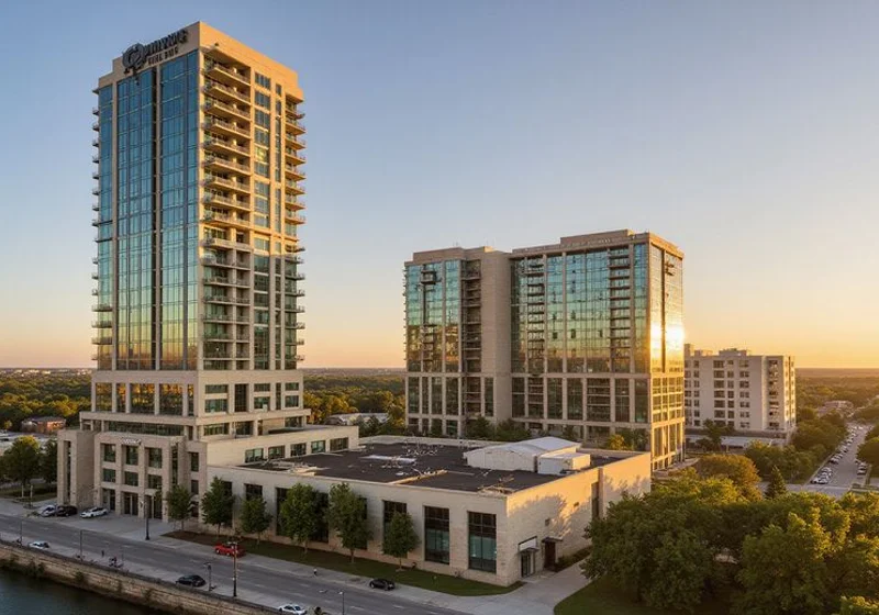 The Quincy, 32-story residential tower at 91 Red River St, Austin